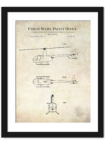 1993 Robinson R44 Helicopter patent art print