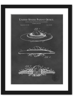 1980 Edwin R. Desautel Flying Disk Patent Art Print