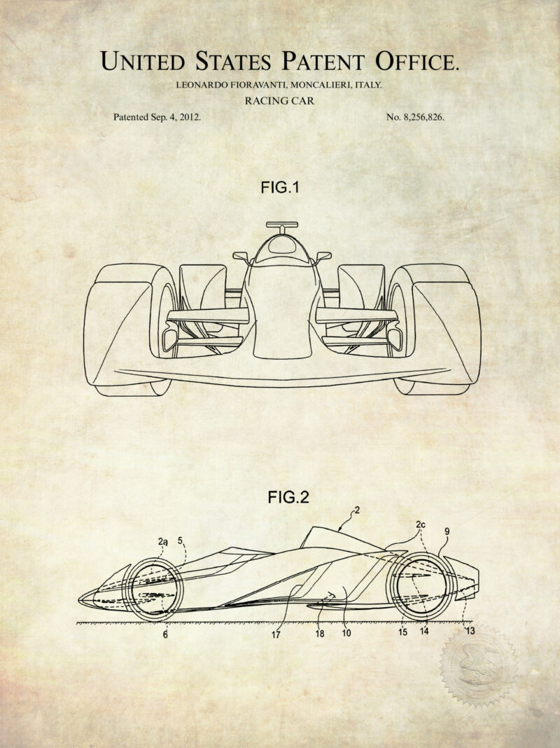 2012 Ferrari Formula 1 Racing Car Patent