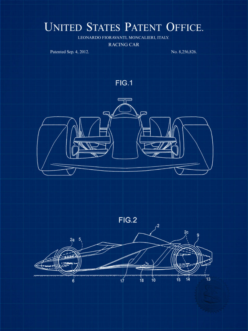 2012 Ferrari Formula 1 Racing Car Patent