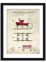 Digitally colored 1893 sleigh patent artwork.