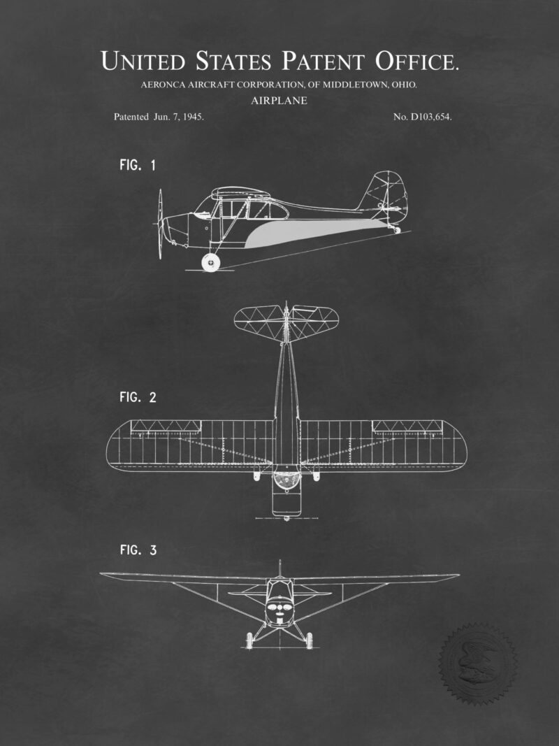 1945 Aeronca Champion C7 patent artwork