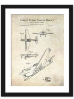 1947 Curtiss Wright P-40 Warhawk patent print