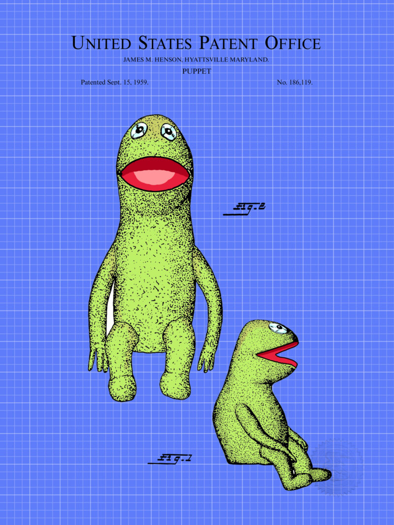 Kermit Puppet Patent Print 1959