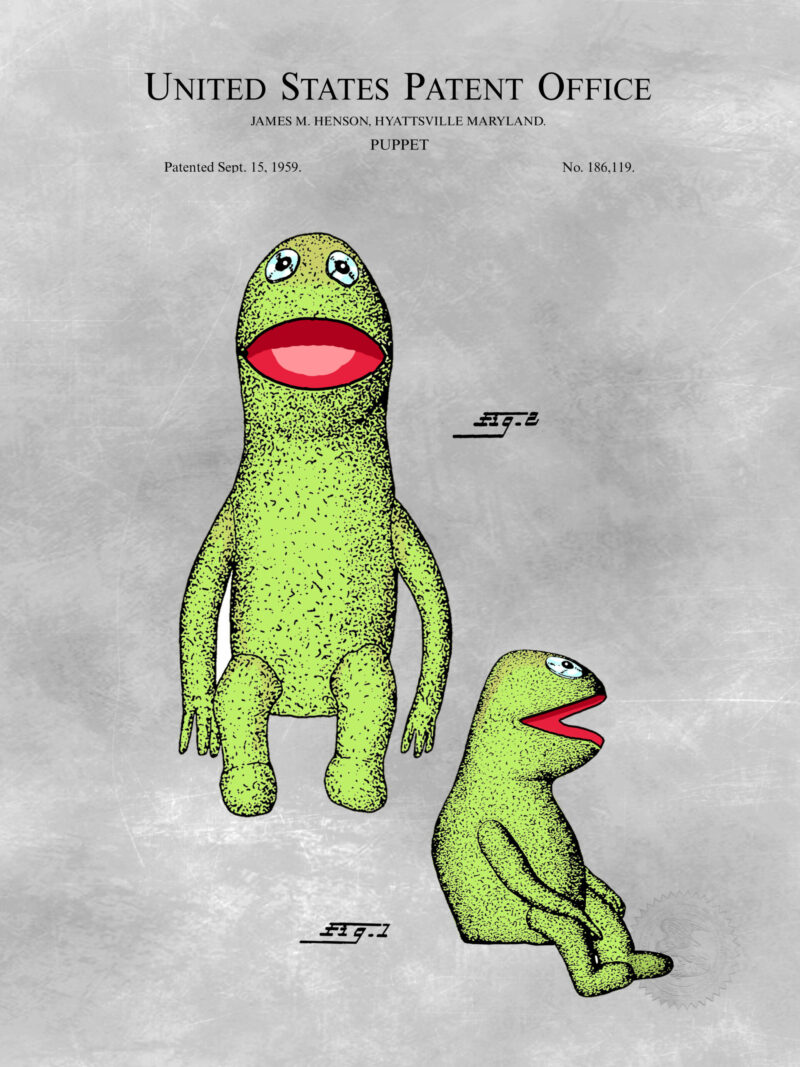Kermit Puppet Patent Print 1959