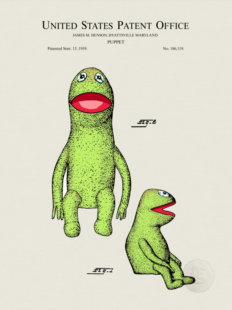 Kermit Puppet Patent Print 1959
