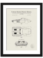 1962 GM Corvette Stingray Patent Illustration