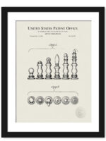 1966 Chess Set Patent Art Print