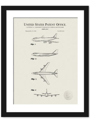 1968 Boeing 747 aircraft patent illustration.