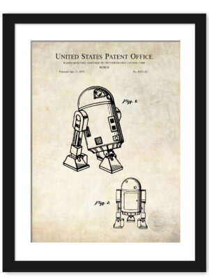 1979 vintage robot patent illustration print