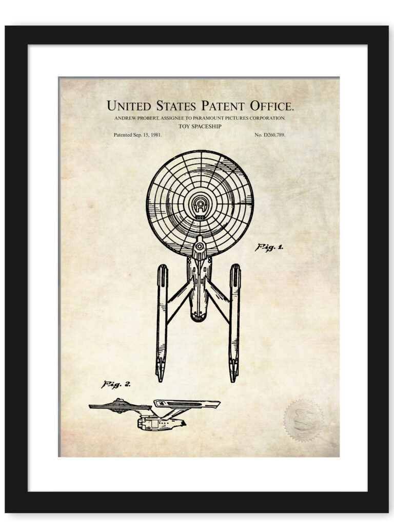 1981 Paramount Toy Spaceship Patent Illustration