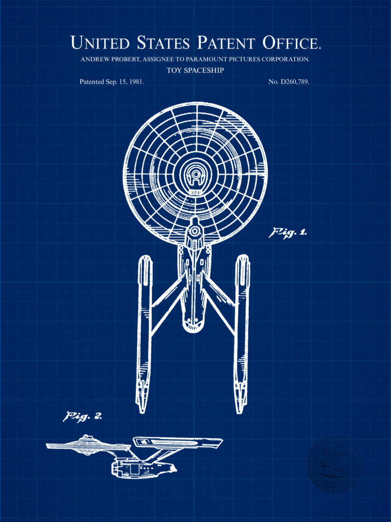 1981 Paramount Toy Spaceship Patent Illustration