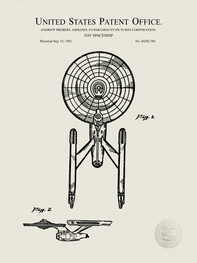 1981 Paramount Toy Spaceship Patent Illustration