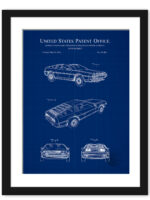 1986 DeLorean DMC-12 Car Patent Illustration