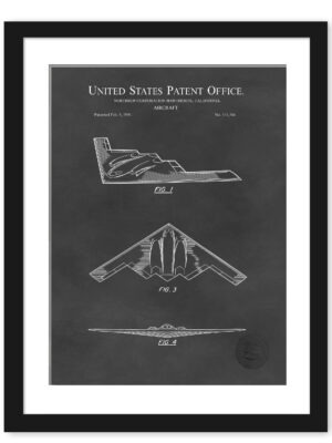 1991 B-2 Stealth Bomber patent illustration art print