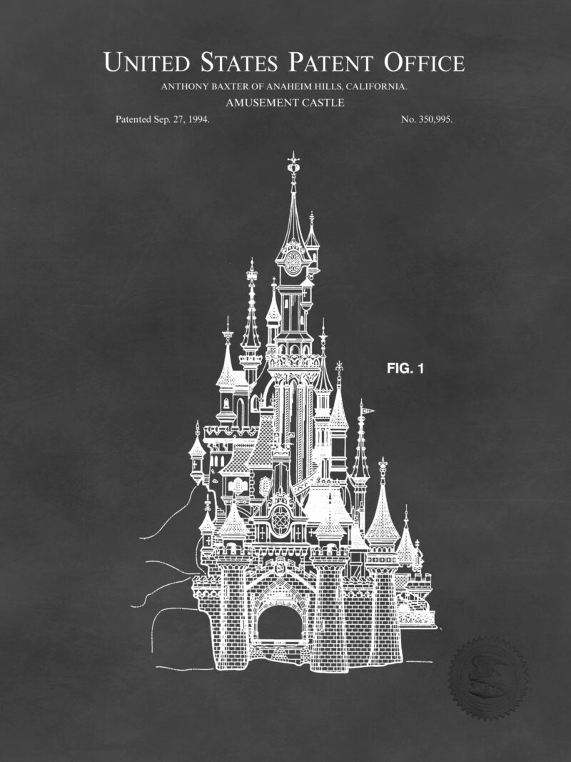 1994 Amusement Castle patent print in color