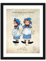 1915 Raggedy Ann Doll Patent Color Print