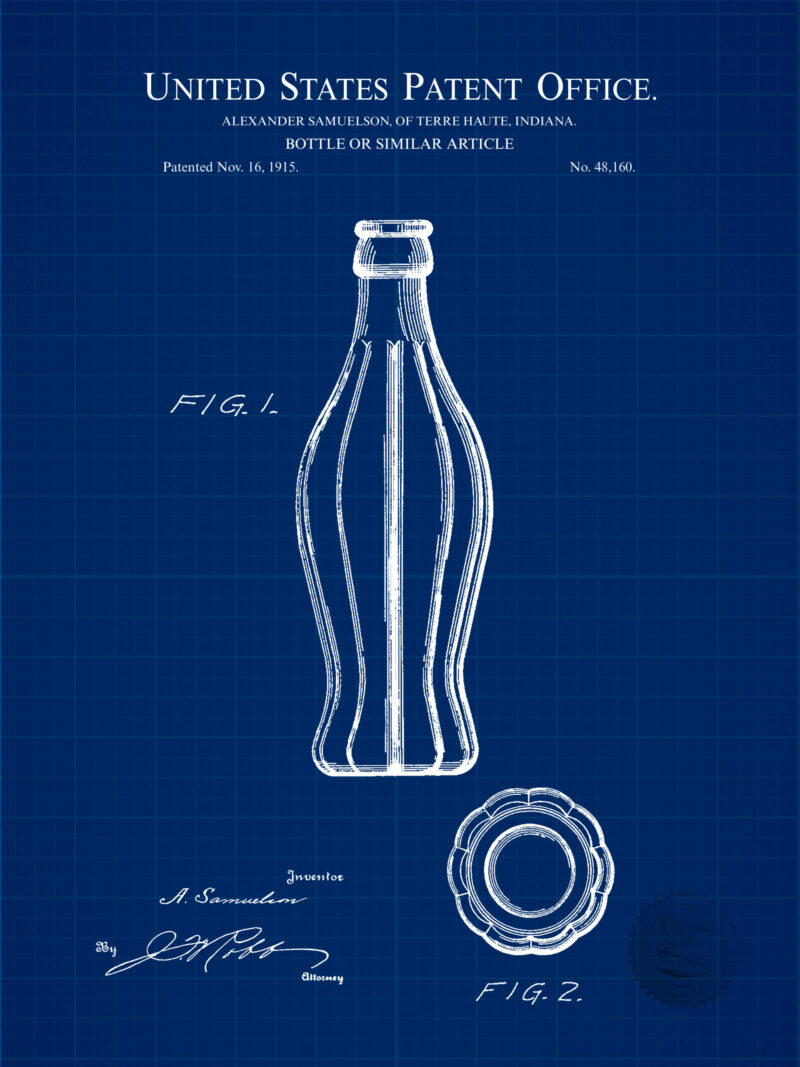 1915 Coca-Cola Bottle Patent Art Print