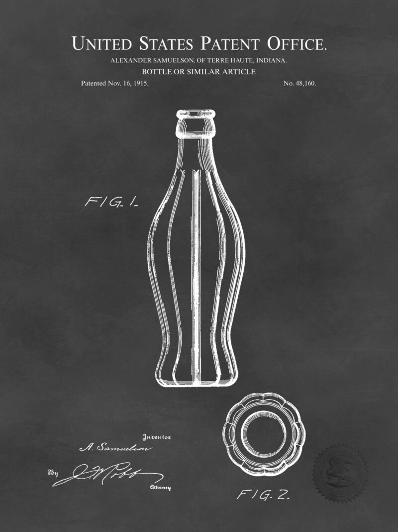1915 Coca-Cola Bottle Patent Art Print