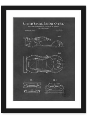 2015 Porsche 911 RSR patent artwork print.