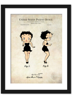1932 Max Fleischer Betty Boop Doll Patent Print