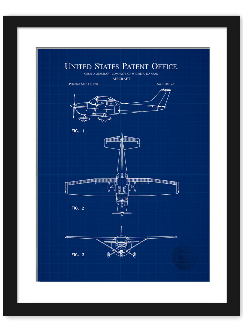 1998 Cessna 172 patent print