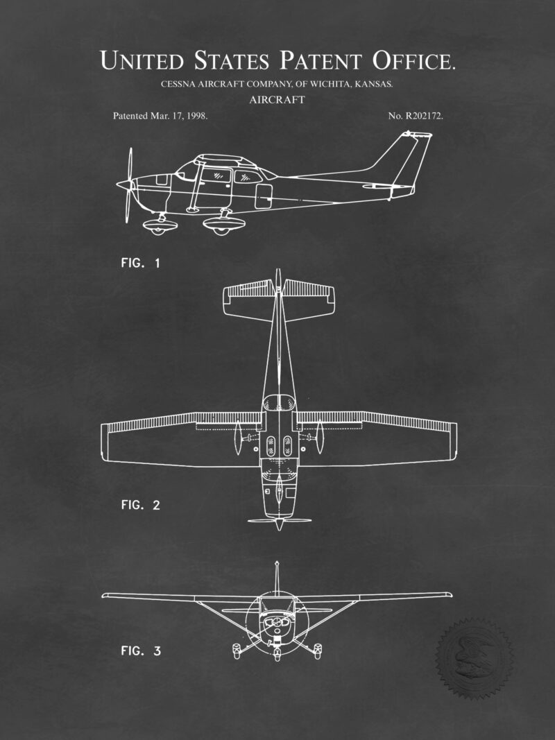1998 Cessna 172 patent print