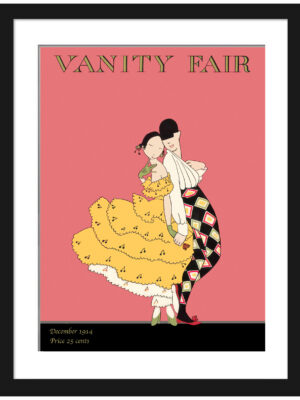 Reproduction of 1914 Vanity Fair cover with dancers in art nouveau style
