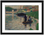 "View of the Seine" by Georges Seurat, 1882 art reproduction.