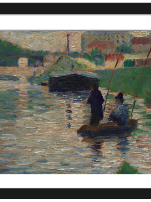"View of the Seine" by Georges Seurat, 1882 art reproduction.