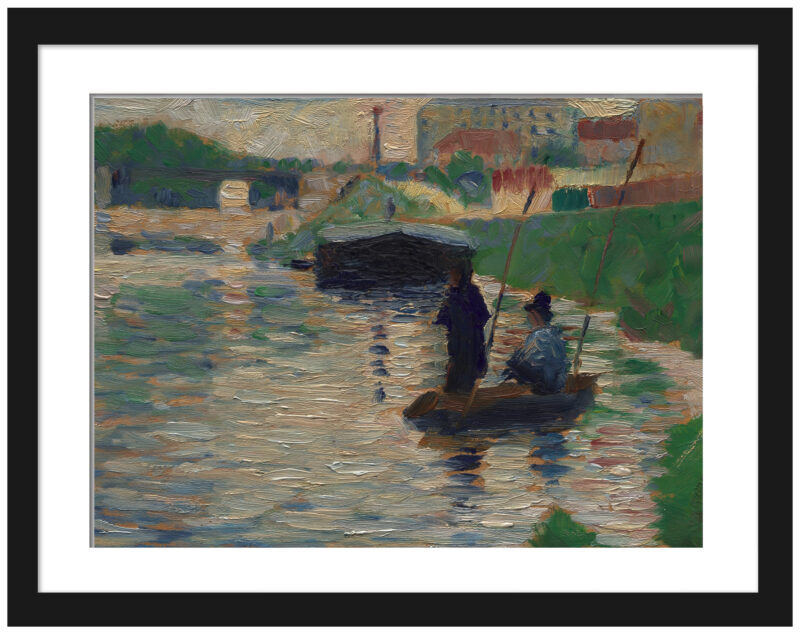 "View of the Seine" by Georges Seurat, 1882 art reproduction.