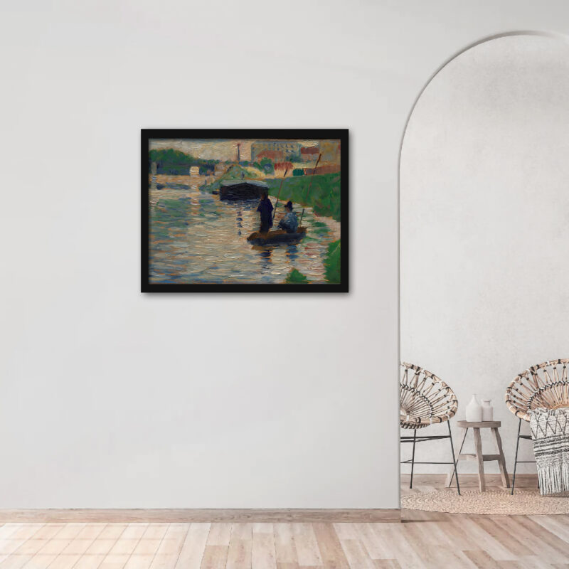 "View of the Seine" by Georges Seurat, 1882 art reproduction.
