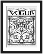 Vintage Vogue October 1909 cover with intricate geometric designs.