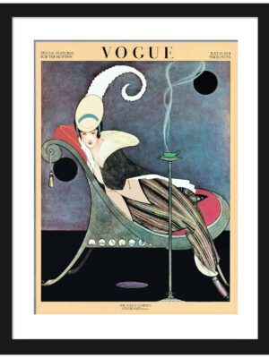 1914 Vogue Cover Art with Seated Woman in Chair