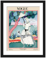 1922 Vogue magazine cover with Woman and Dalmatian
