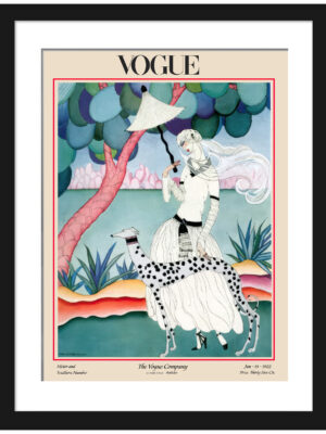 1922 Vogue magazine cover with Woman and Dalmatian