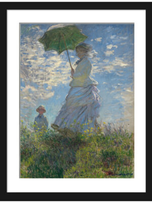 "Woman with a Parasol - Madame Monet and Her Son" by Claude Monet, 1875 reproduction.