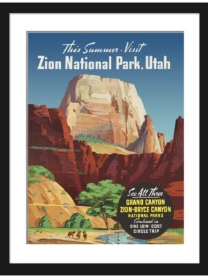 Zion National Park, Utah - Great White Throne Monolith - c.1950's