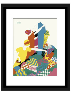 1926 "TO SUMMER SALES BY UNDERGROUND" colorful vintage poster.