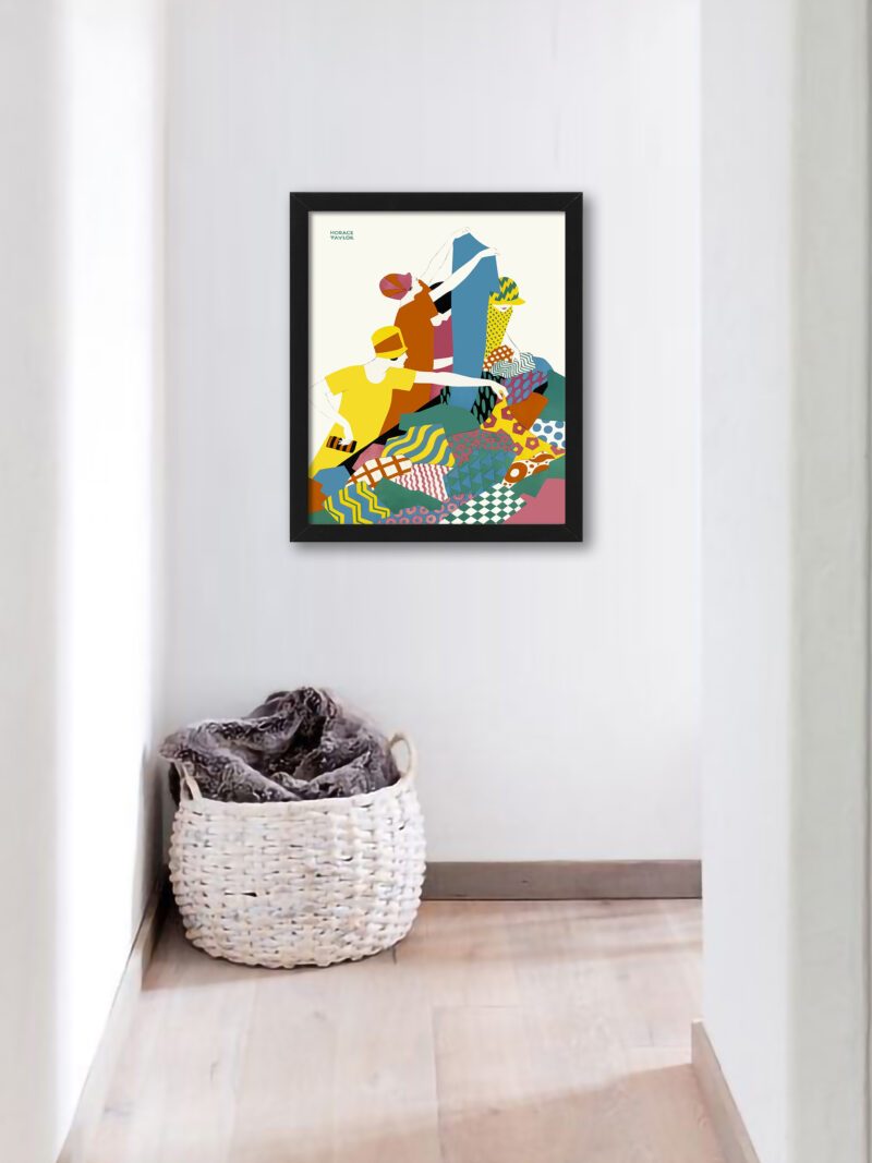 1926 "TO SUMMER SALES BY UNDERGROUND" colorful vintage poster.