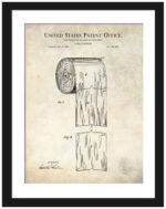 vintage 1891 toilet paper patent drawing featuring detailed design.