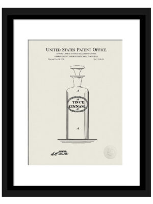 1876 E.L. Witte Druggist Bottle Patent Illustration