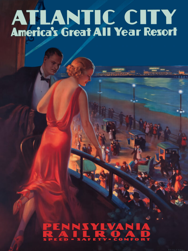 1935 Atlantic City Vintage Travel Poster by Edward Mason Eggleston