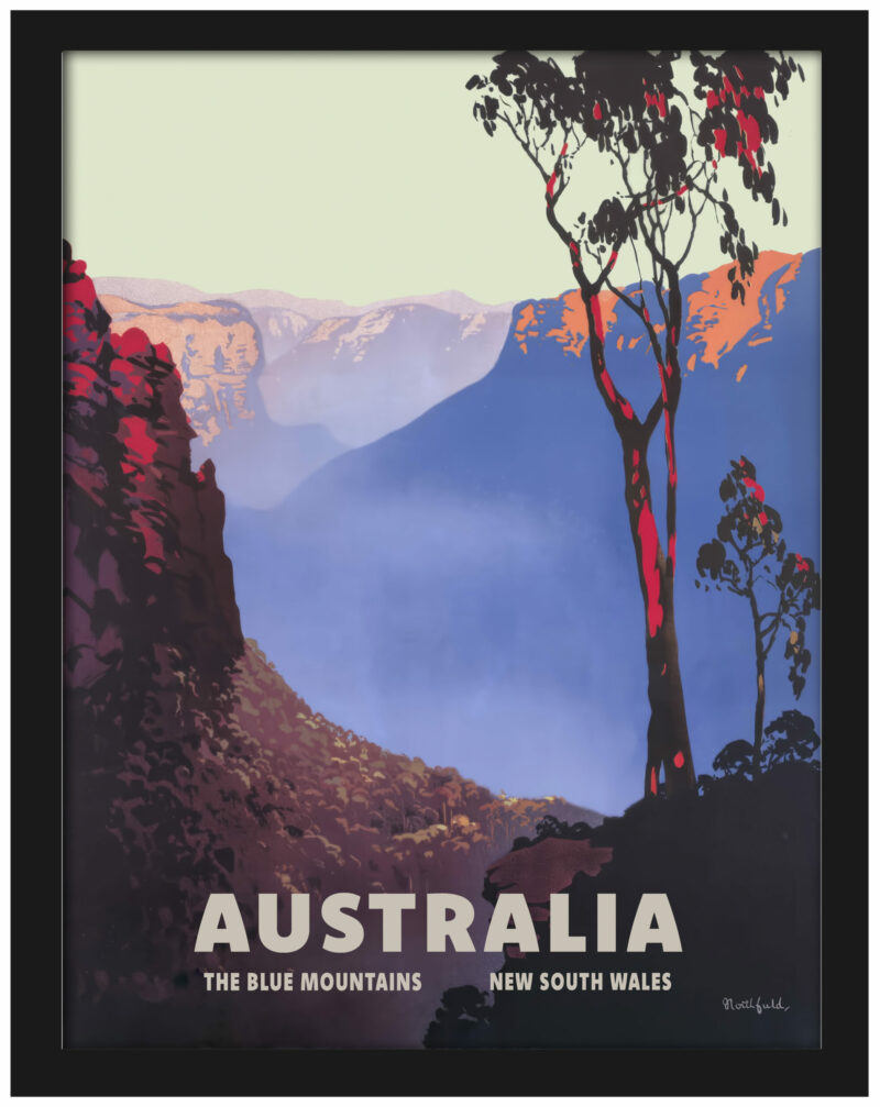 1930s Australia Blue Mountains Travel Poster