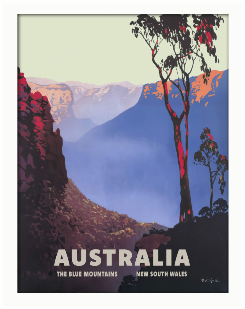1930s Australia Blue Mountains Travel Poster