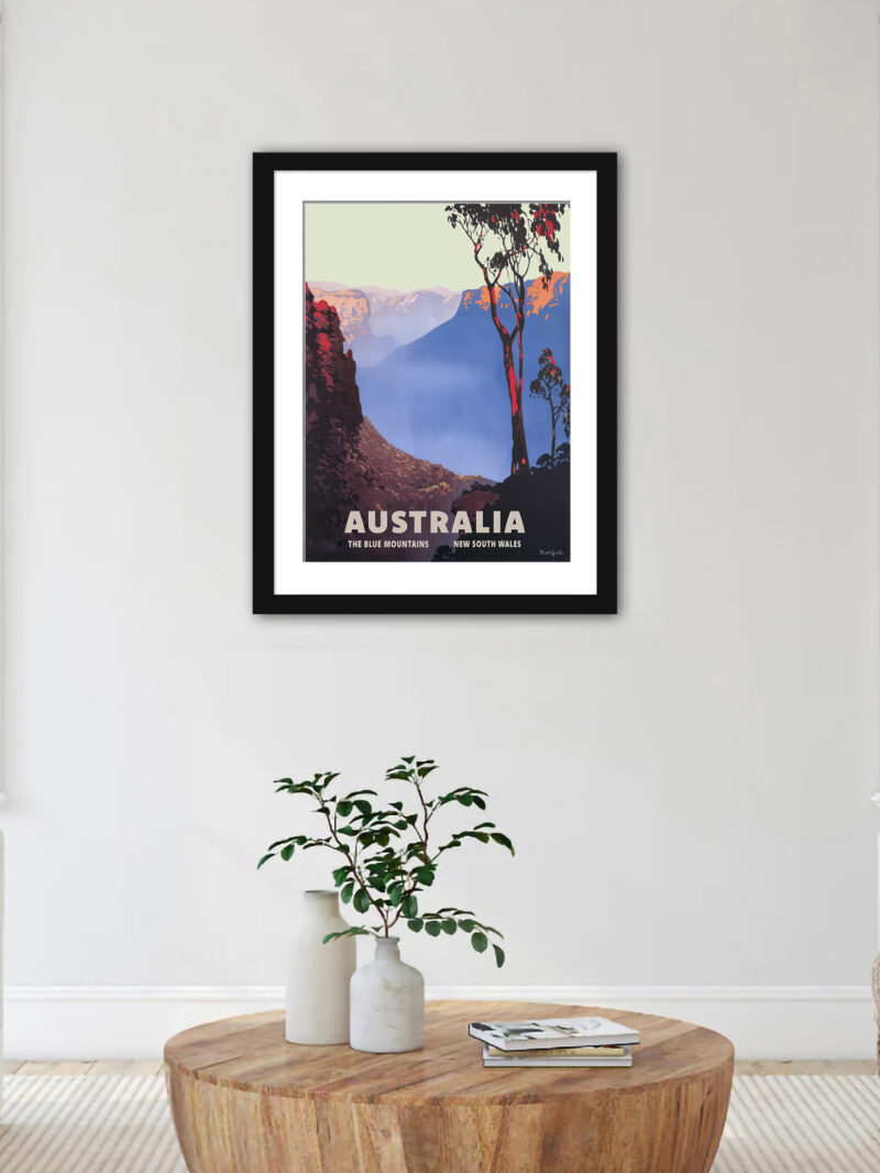 1930s Australia Blue Mountains Travel Poster