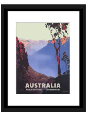 1930s Australia Blue Mountains Travel Poster