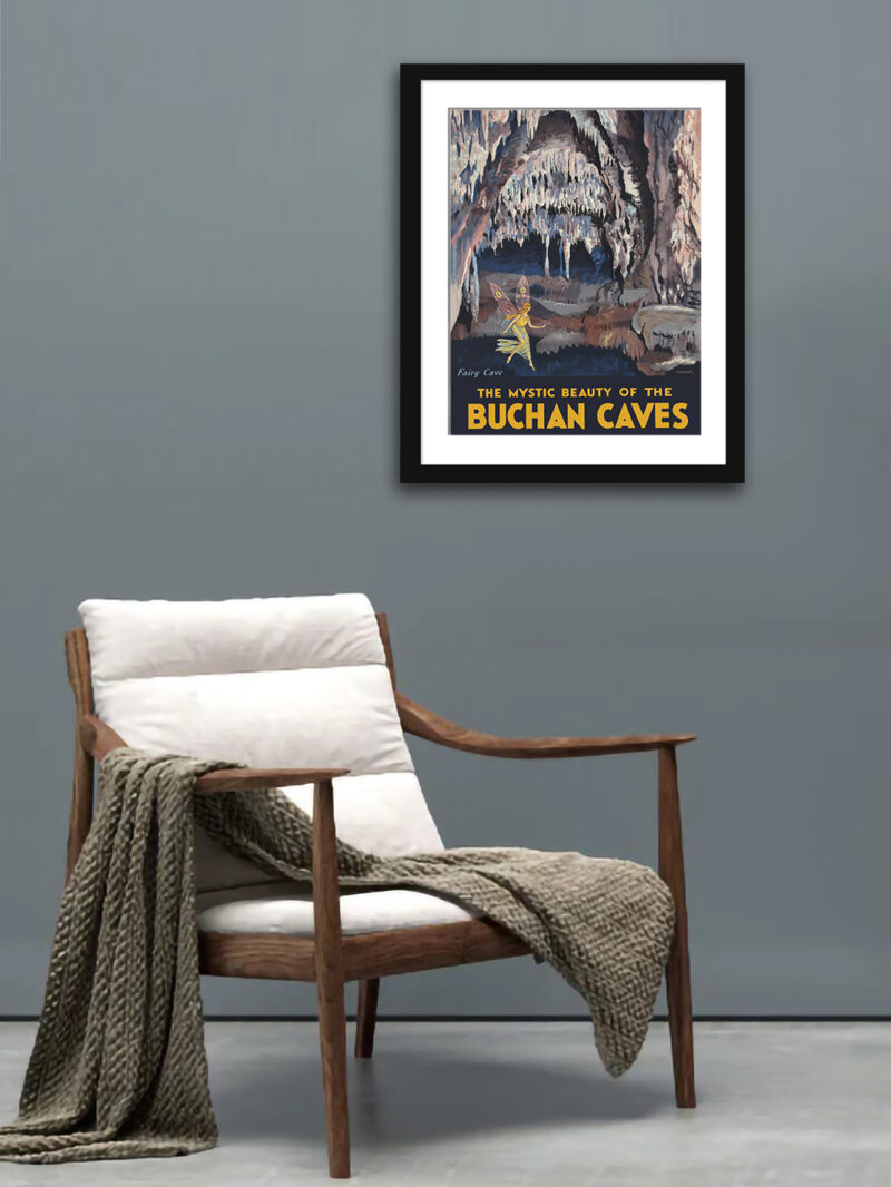 Vintage 1930s Buchan Caves Melbourne Travel Poster
