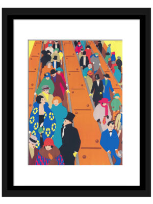 Colorful 1924 vintage poster "Brightest London is Best Reached by Underground" by Horace Taylor.