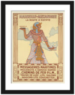 1851 vintage travel poster of Egypt by Messageries Maritimes.